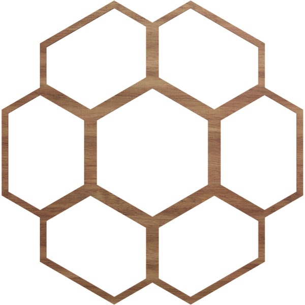 Ekena Millwork Florin Wood Fretwork Pierced Ceiling Medallion, Walnut, 34"OD x 14 1/2"ID x 1/4"T CMWP34X34X0250FOWA - main